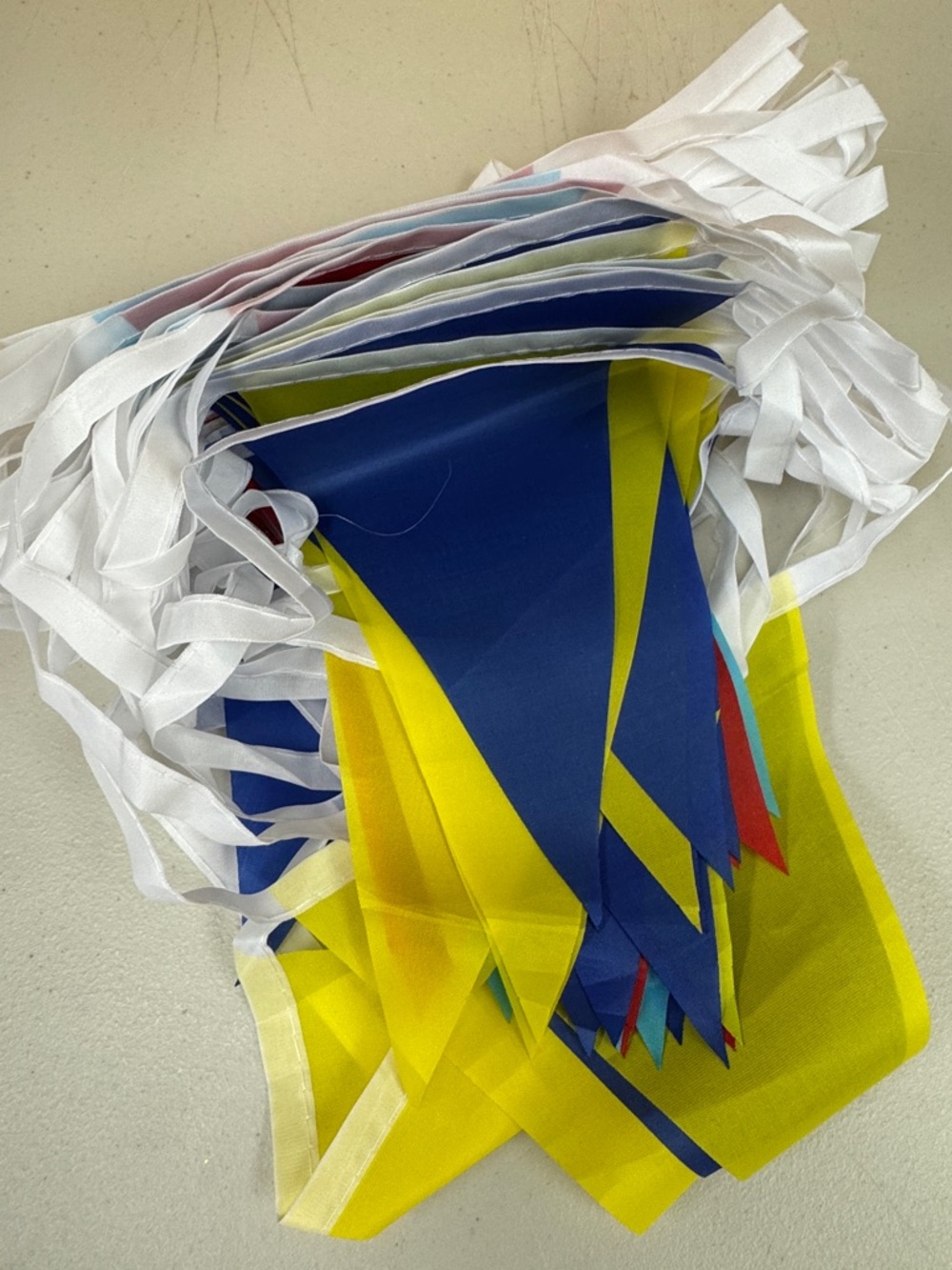 Multicolor Pennant Flag Bunting Garland - Yellow, red & Blue Party Banner new